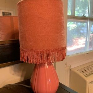 Pink Velvet Lamp